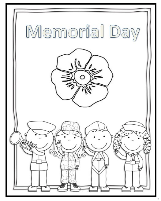 Memorial Day Coloring Pages For Preschoolers