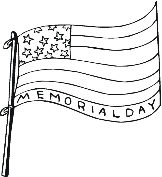 Memorial Day Flag Coloring Sheets