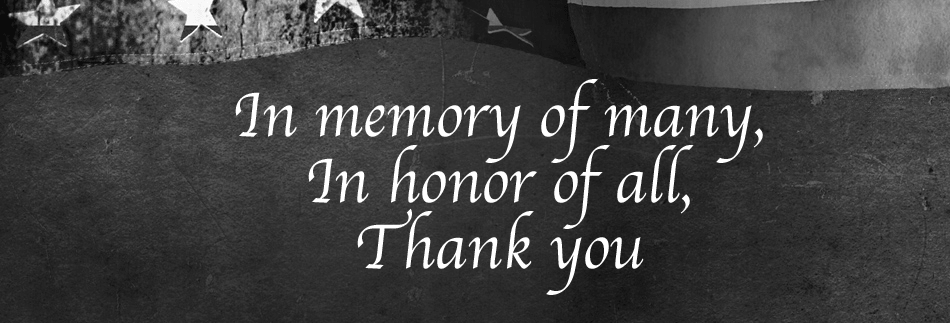 Memorial Day Banner Black And White